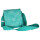 Outdoor-Tasche Heavy Cotton t&uuml;rkis mit Bl&uuml;tendruck