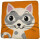 Filz Sitzmatte quadratisch Katze