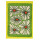 Batikkarte Blumen gr&uuml;n-gelb
