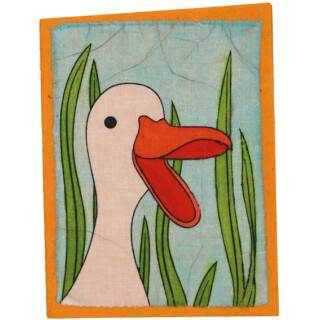 Batikkarte Gansgesicht