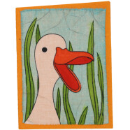 Batikkarte Gansgesicht