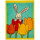 Batikkarte Osterhase in Tulpen