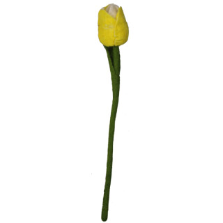 Filz Tulpe 40cm gelb/wei&szlig;