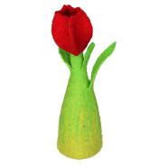 Filz Eierw&auml;rmer Tulpe rot