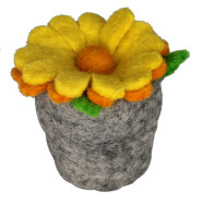 Filz Blumentopf gelb