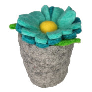 Filz Blumentopf blau