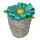 Filz Blumentopf blau