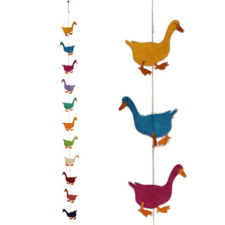 Papier-T&uuml;rh&auml;nger G&auml;nse bunt