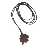 Halskette Kleeblatt dunkel