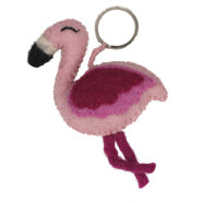 Filz Schl&uuml;sselanh&auml;nger Flamingo