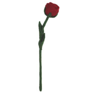 Filz Rose 25cm rot