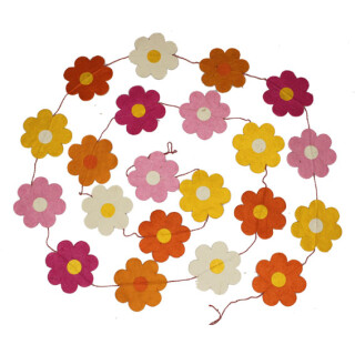 Papier-Girlande 200cm bunte Bl&uuml;ten