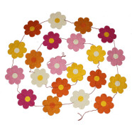Papier-Girlande 200cm bunte Bl&uuml;ten