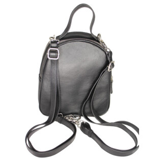 Leder Rucksack schwarz