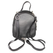 Leder Rucksack schwarz