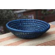 Kaisa-Gras Deko-Schale 30cm rund blau