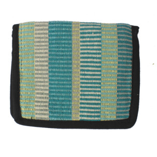 Brieftasche St&auml;bchenmuster t&uuml;rkis