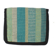 Brieftasche St&auml;bchenmuster t&uuml;rkis