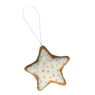 Filz H&auml;nger Lebkuchen-Stern