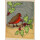 Batikkarte Vogel in Stechpalme
