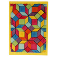 Batikkarte Mosaik gelb