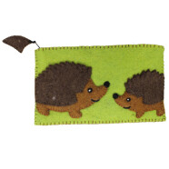 Filz Minit&auml;schchen Igel gr&uuml;n