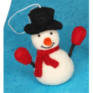 Filz Schneemann rot