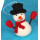 Filz Schneemann rot