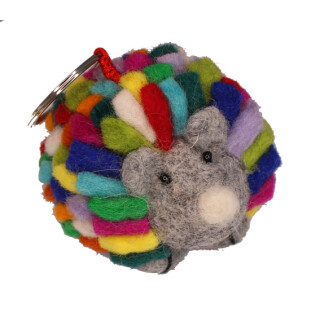 Filz Schl&uuml;sselanh&auml;nger Igel Regenbogen