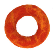 Filz Klangschalenring orange &Oslash; 8 cm