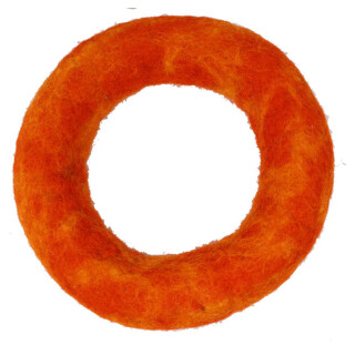 Filz Klangschalenring orange &Oslash; 13 cm