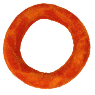 Filz Klangschalenring orange &Oslash; 16 cm