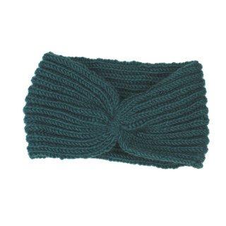 Handgestrickt: Stirnband t&uuml;rkis
