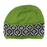 Handgestrickt: M&uuml;tze gr&uuml;n