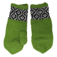 Handgestrickt: Handschuhe gr&uuml;n