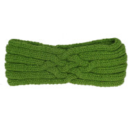 Handgestrickt: Stirnband gr&uuml;n
