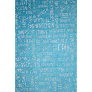 Geschenkpapier "Faire Worte" blau
