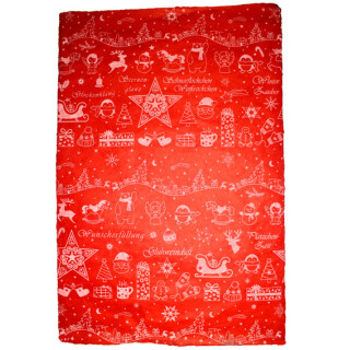 Geschenkpapier Weihnachtsworte rot