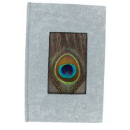 Notizbuch Pfau grau klein