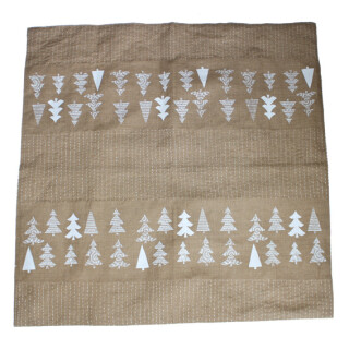 Jutetischtuch mit Baum-Druck 80*80 cm