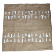 Jutetischtuch mit Baum-Druck 80*80 cm