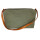 Canvas mit Lederbesatz - Handtasche klein oliv