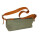 Canvas mit Lederbesatz - Mini-Handtasche oliv