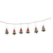 Girlande Weihnachtsb&auml;ume aus Saristoffresten