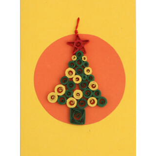 Gru&szlig;karte mit Anh&auml;nger Weihnachtsbaum