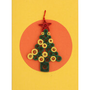 Gru&szlig;karte mit Anh&auml;nger Weihnachtsbaum