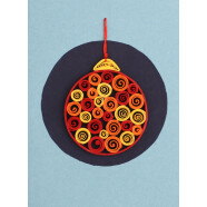 Gru&szlig;karte mit Anh&auml;nger Weihnachtskugel