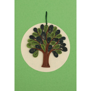 Gru&szlig;karte mit Anh&auml;nger Baum