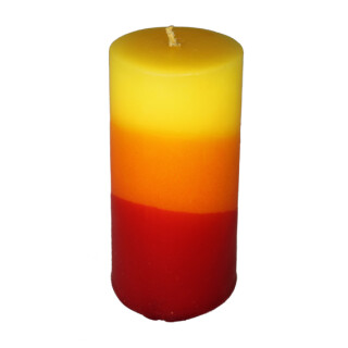 Stumpenkerze gelb-orange