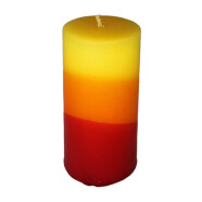 Stumpenkerze gelb-orange